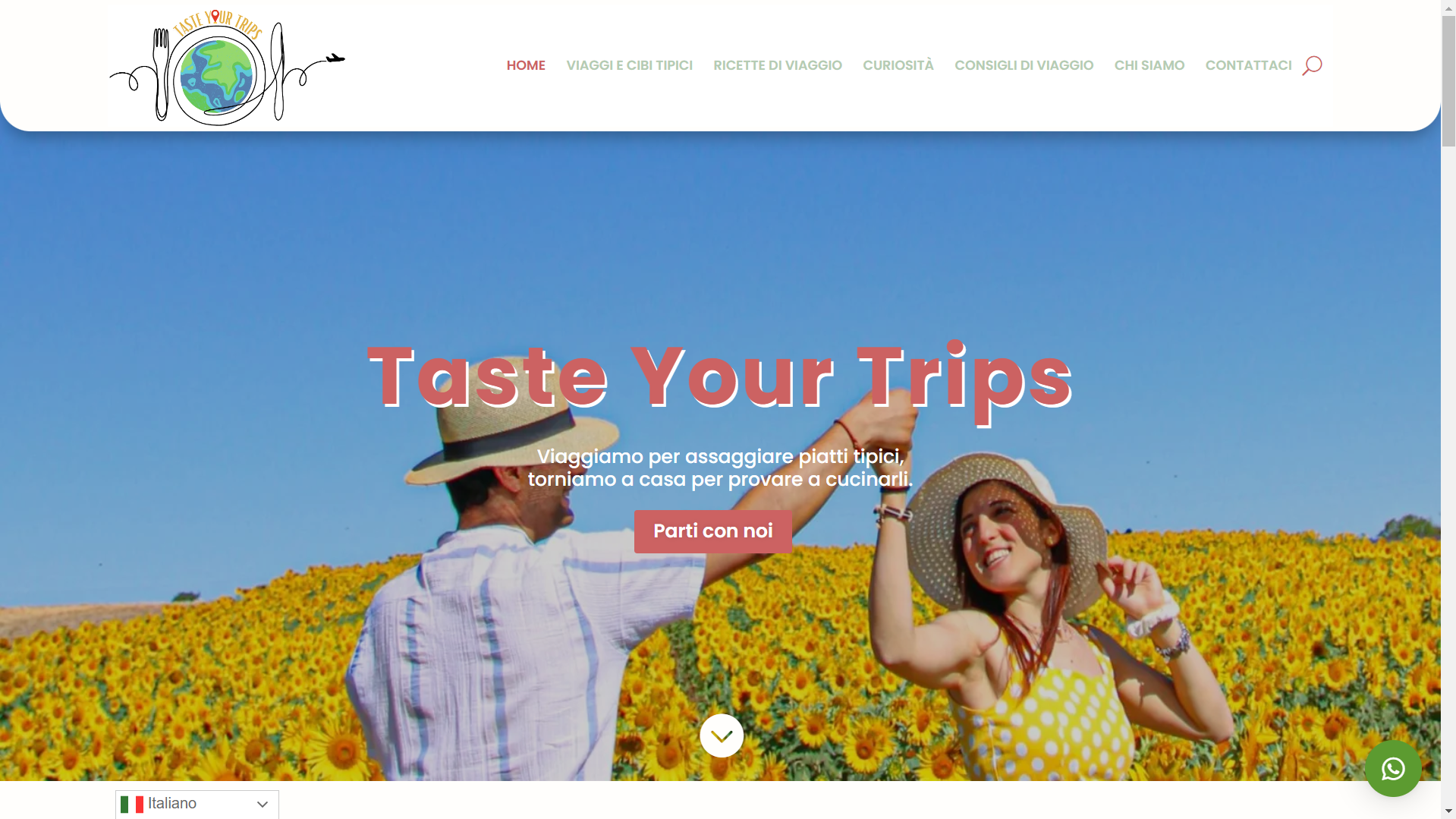 Taste Your Trips desktop site